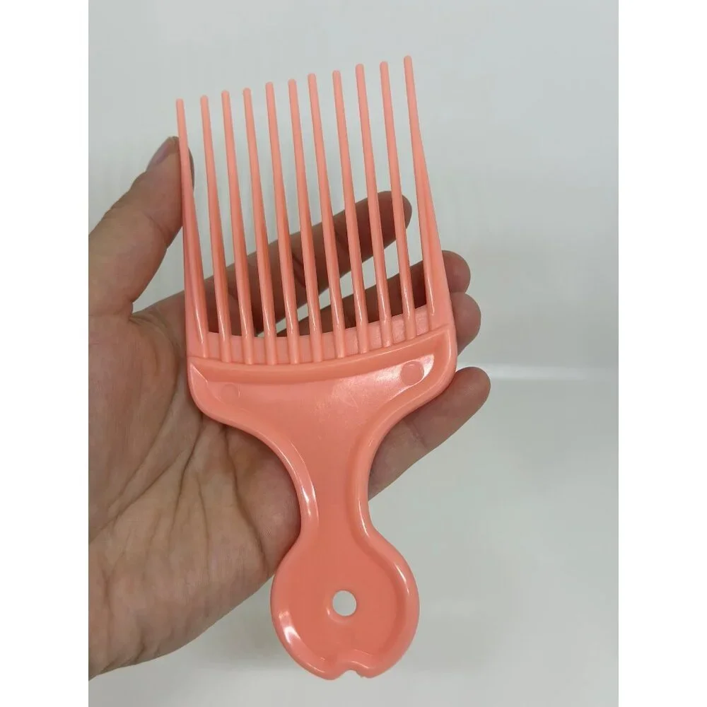 VTG Pink Plastic Hair Pick‎ Comb Afro Fluff Volume Tool All Hair Types Styling